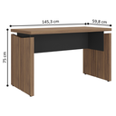 Ver imagem 2 de Mesa para Escritório e Balcão 4 Portas Conde Nogal Preto