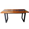 Mesa em Madeira de Lei e Resina Epóxi até 6 Lugares Tema "ondas" Craft Wood Mesa de 6 Lugares - 3
