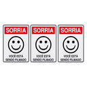 Ver imagem 1 de Combo 3 Placas De Sinalização Sorria Você Está Sendo Filmado 15x20 Acesso - P-26 F9e