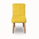 Ver imagem 2 de Cadeira Confortavel Jantar Luna Suede Amarelo para Quarto Sala Recepção.