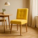 Ver imagem 1 de Cadeira Confortavel Jantar Luna Suede Amarelo para Quarto Sala Recepção.