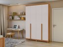 Ver imagem 7 de Guarda-Roupas 4 Portas 2 Gavetas 100% MDF Alonzo sem Espelho e com Pés - Lp - Rei de Casa Amendoa Cl