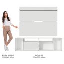 Ver imagem 6 de Rack Madesa Cancun e Painel para TV até 65 Polegadas Branco Cor:Branco
