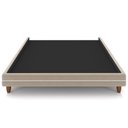 Ver imagem 3 de Cama Casal Base Box Pés Madeira 148cm Suném P05 Veludo Bege - Lyam Decor