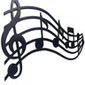 Escultura notas musicais Woodhead 100x46 cm Dourado - 3