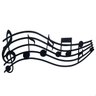 Escultura notas musicais Woodhead 100x46 cm Dourado - 1