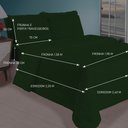 Ver imagem 4 de Edredom Casal Queen 6 Peças Fino para Verão Função Cobre Leito Verde Musgo Casa Dona