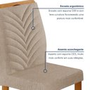 Ver imagem 7 de Conjunto Sala de Jantar 4 Lugares Retangular Tampo MDF com Mesa e Cadeiras Carol