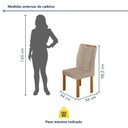 Ver imagem 2 de Conjunto Sala de Jantar 4 Lugares Retangular Tampo MDF com Mesa e Cadeiras Carol