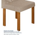 Ver mais imagens de Conjunto Sala de Jantar 4 Lugares Retangular Tampo MDF com Mesa e Cadeiras Carol