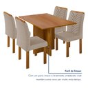 Ver imagem 6 de Conjunto Sala de Jantar 4 Lugares Retangular Tampo MDF com Mesa e Cadeiras Carol