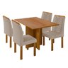 Conjunto Sala de Jantar 4 Lugares Retangular Tampo MDF com Mesa e Cadeiras Carol - 14