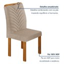 Ver imagem 5 de Conjunto Sala de Jantar 4 Lugares Retangular Tampo MDF com Mesa e Cadeiras Carol