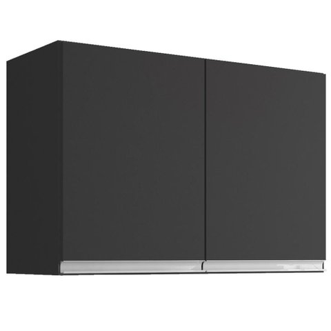 Armario Aereo 2 Portas 80cm Andreia Preto Reajl Moveis