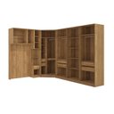 Ver imagem 4 de Quarto Modular Kappesberg Adapt Nogueira/azul Profundo 6 Peças 246cm X 341cm