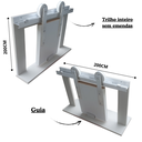 Ver imagem 3 de Kit Porta de Correr Fundo Primer 100x210 + Trilho Escovado