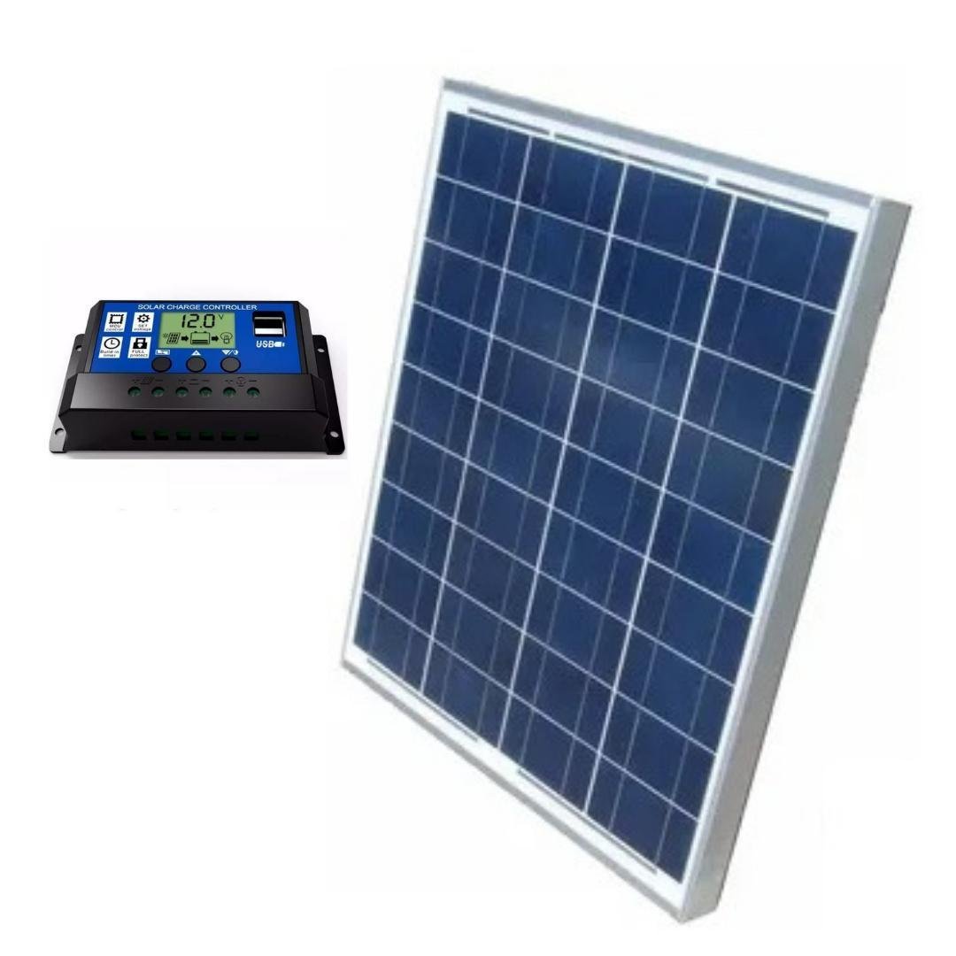 Painel Placa Célula Energia Solar Fotovoltaica 30W Watts