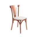 Ver imagem 2 de Cadeira Paris Luxo Funcional Mesa de Jantar Sala de Estar Design Moderno Premium - Cobre/Branca