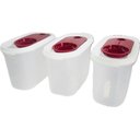 Ver imagem 1 de Tupperware Kit 3 Peças Porta Cereais com Tampa Colher Kit 3 Peças Porta Cereais com Tampa Colher