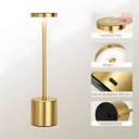 Ver imagem 7 de Luminária de Mesa sem Fio Acendimento Ao Toque 3 Tons de Iluminação Branco Frio Morno Quente Dourado