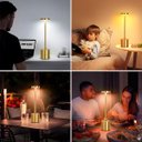Ver imagem 5 de Luminária de Mesa sem Fio Acendimento Ao Toque 3 Tons de Iluminação Branco Frio Morno Quente Dourado