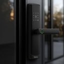 Ver imagem 2 de Fechadura Eletrônica Digital Biometria Senha Campainha Wifi Preto - Cinza Titânio