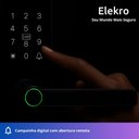 Ver imagem 7 de Fechadura Eletrônica Digital Biometria Senha Campainha Wifi Preto - Cinza Titânio