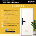 Ver imagem 4 de Fechadura Eletrônica Digital Biometria Senha Campainha Wifi Preto - Cinza Titânio