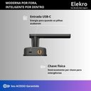 Ver mais imagens de Fechadura Eletrônica Digital Biometria Senha Campainha Wifi Preto - Cinza Titânio