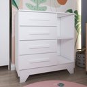 Ver imagem 3 de Quarto Infantil Completo Kids 5 Portas 6 Gavetas Branco - Panorama Móveis