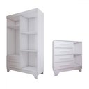 Ver imagem 5 de Quarto Infantil Completo Kids 5 Portas 6 Gavetas Branco - Panorama Móveis