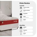 Ver imagem 3 de Cama Box Casal + Colchão Comfort Class Pillow Top 138x188 Vinho/suede Branco