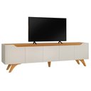 Ver imagem 2 de Rack Atenas 220 - Mv - Rei de Casa Off White/naturalle
