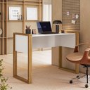 Ver imagem 2 de Mesa para Escritório Office Freijó/Branco Acetinado - Qmovi