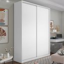 Ver imagem 1 de Guarda Roupa Solteiro 100% MDF BP com 2 Portas Zermatt Branco