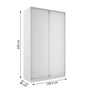 Ver imagem 3 de Guarda Roupa Solteiro 100% MDF BP com 2 Portas Zermatt Branco