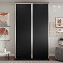 Ver imagem 3 de Guarda Roupa Solteiro 100% MDF BP com 2 Portas Zermatt Preto