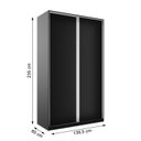 Ver imagem 4 de Guarda Roupa Solteiro 100% MDF BP com 2 Portas Zermatt Preto