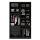 Ver imagem 6 de Guarda Roupa Solteiro 100% MDF BP com 2 Portas Zermatt Preto