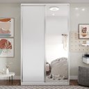 Ver imagem 3 de Guarda Roupa Solteiro 100% MDF BP com 2 Portas e 1 Espelho Zermatt