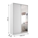 Ver imagem 5 de Guarda Roupa Solteiro 100% MDF BP com 2 Portas e 1 Espelho Zermatt Branco