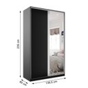 Ver imagem 5 de Guarda Roupa Solteiro 100% MDF BP com 2 Portas e 1 Espelho Zermatt Preto