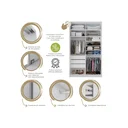 Ver imagem 4 de Guarda Roupa Solteiro 100% MDF BP com 2 Portas e 1 Espelho Zermatt