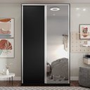 Ver imagem 3 de Guarda Roupa Solteiro 100% MDF BP com 2 Portas e 1 Espelho Zermatt