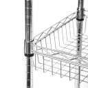 Ver imagem 3 de Estante De Aço Cromado 6 Prateleiras Rack Aramado C/ Rodizio