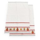 Ver imagem 2 de Pano de Copa Vigo Lanche Kit 2 peças - Dohler Branco/Vermelho