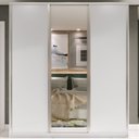 Ver imagem 3 de Guarda Roupa Casal 100% MDF BP com 3 Portas e 1 Espelho Zermatt Branco