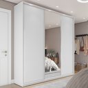 Ver imagem 1 de Guarda Roupa Casal 100% MDF BP com 3 Portas e 1 Espelho Zermatt