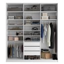 Ver imagem 6 de Guarda Roupa Casal 100% MDF BP com 3 Portas e 1 Espelho Zermatt Branco