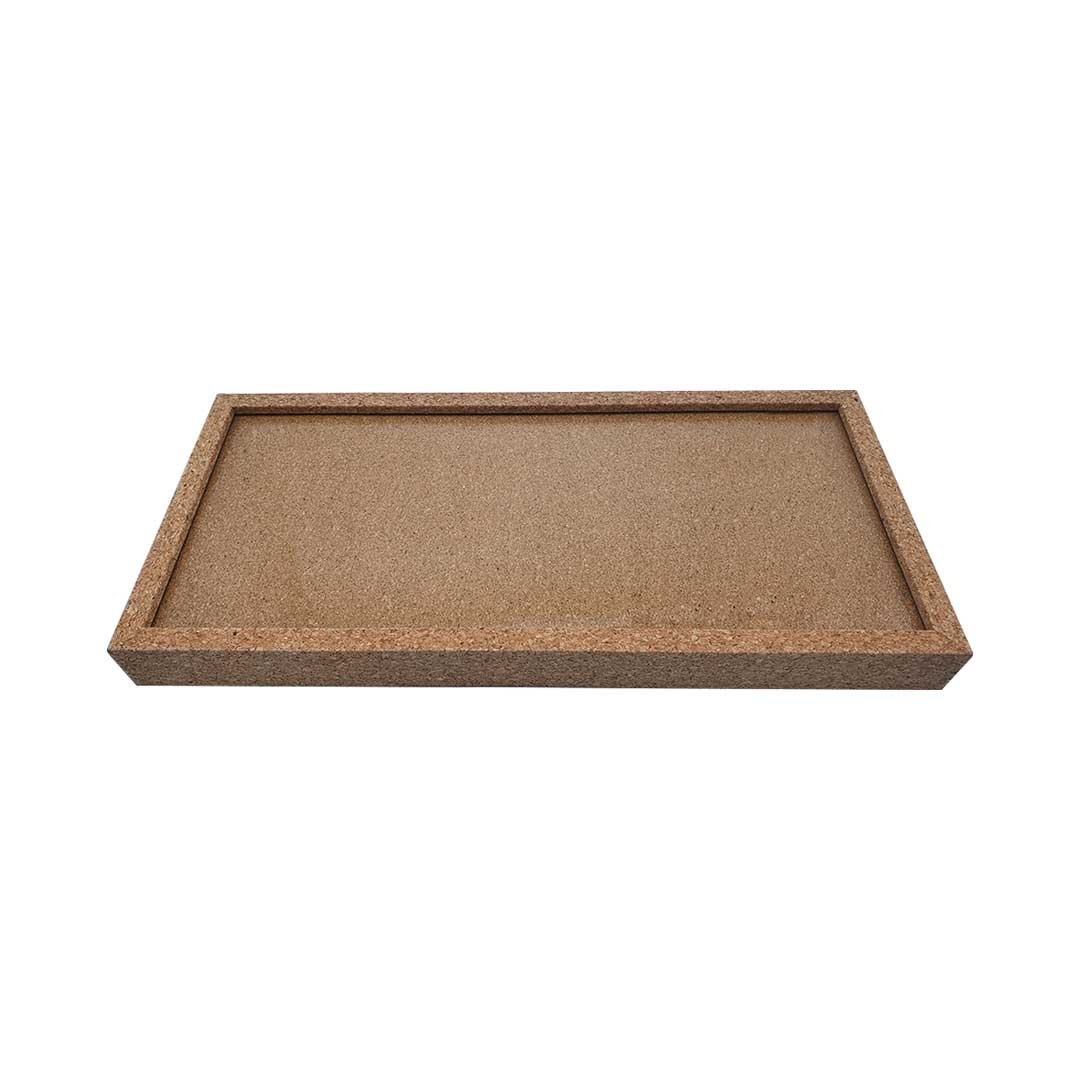 Bandeja Em Mdf Com Cortiça e Vidro 28x12cm - Mart